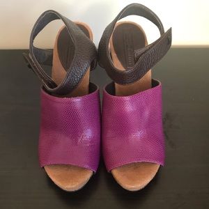 Juicy Couture high heel leather sandals, US 6